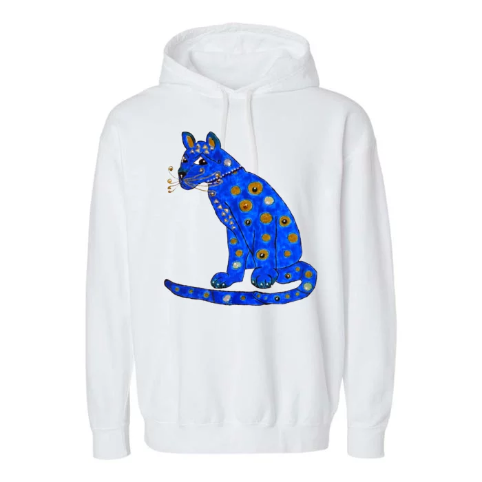 Funny ABBA Ugly Blue Cat Garment-Dyed Fleece Hoodie