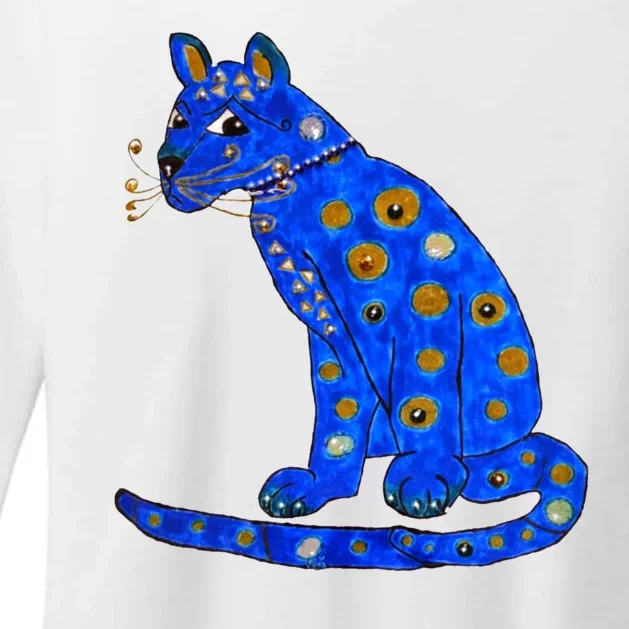 Funny ABBA Ugly Blue Cat Womens CVC Long Sleeve Shirt