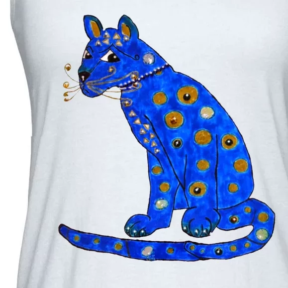 Funny ABBA Ugly Blue Cat Ladies Essential Flowy Tank