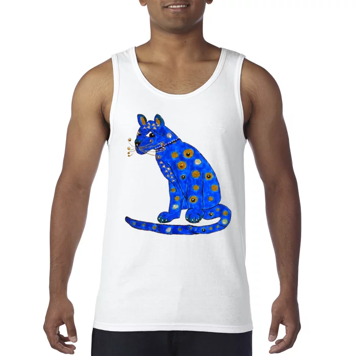 Funny ABBA Ugly Blue Cat Tank Top