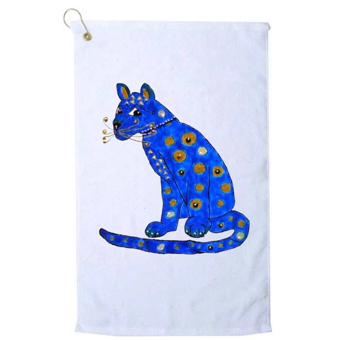 Funny ABBA Ugly Blue Cat Platinum Collection Golf Towel