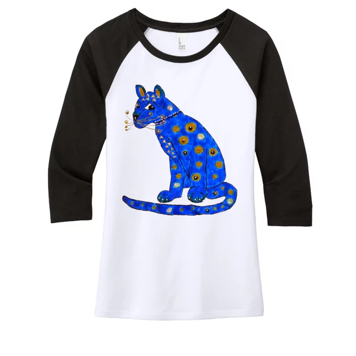 Funny ABBA Ugly Blue Cat Women's Tri-Blend 3/4-Sleeve Raglan Shirt