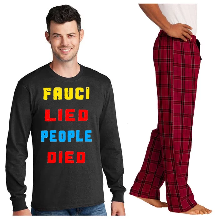 Fauci Lied People Died Long Sleeve Pajama Set