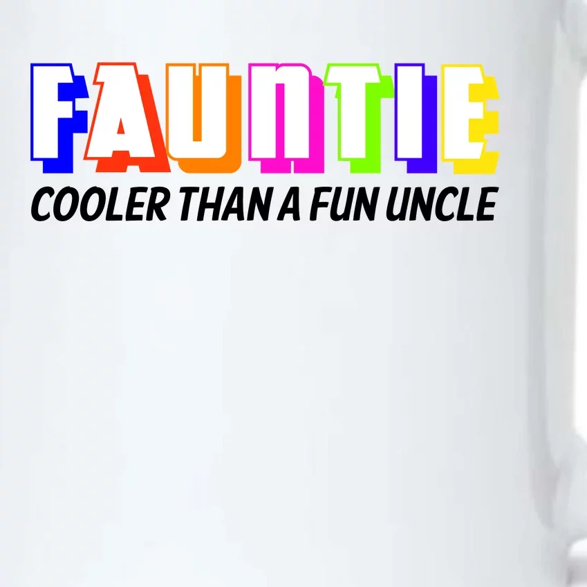 Fauntie Cooler Than a Fun Uncle Funcle Auntie Black Color Changing Mug