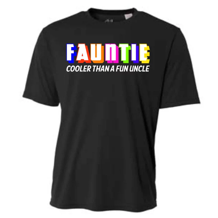 Fauntie Cooler Than a Fun Uncle Funcle Auntie Cooling Performance Crew T-Shirt