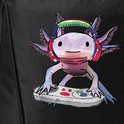 Funny Axolotl Video Gamer Gaming Axolotl  Boys Toddler City Backpack