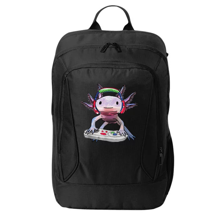 Funny Axolotl Video Gamer Gaming Axolotl  Boys Toddler City Backpack