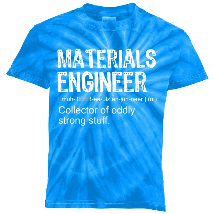 Funny Adult Vintage Definition Materials Engineer Gift Kids Tie-Dye T-Shirt