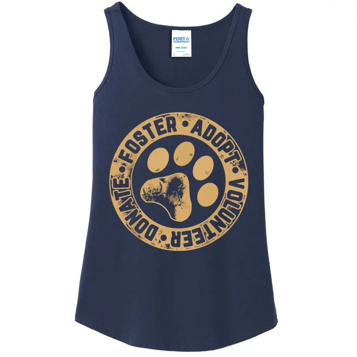 Foster Adopt Volunteer Donate Animal Rescue Dog Ladies Essential Tank