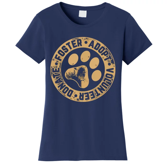 Foster Adopt Volunteer Donate Animal Rescue Dog Women's T-Shirt