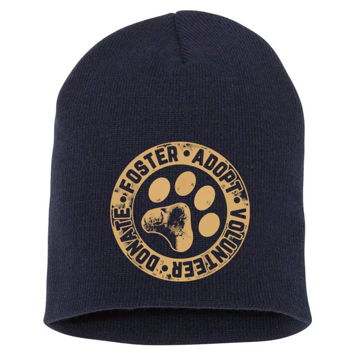 Foster Adopt Volunteer Donate Animal Rescue Dog Short Acrylic Beanie