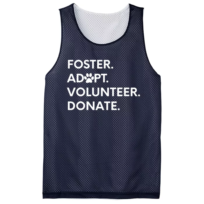 FOSTER ADOPT VOLUNTEER DONATE Animal Rescue Shelter Mesh Reversible Basketball Jersey Tank