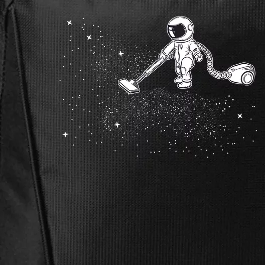 Funny Astronaut Vacuuming Galaxy Stars City Backpack