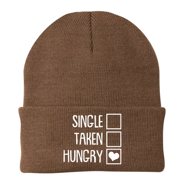 Funny Anti Valentine Single Taken Hungry Knit Cap Winter Beanie