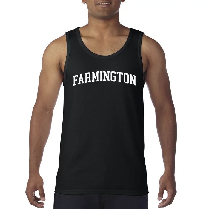 Farmington Arch Vintage Retro College Athletic Sport Tank Top