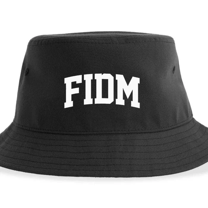 Fidm Arch Vintage Retro College Athletic Sport Sustainable Bucket Hat