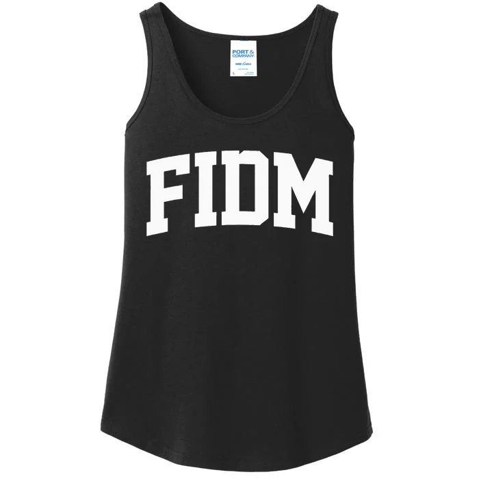 Fidm Arch Vintage Retro College Athletic Sport Ladies Essential Tank