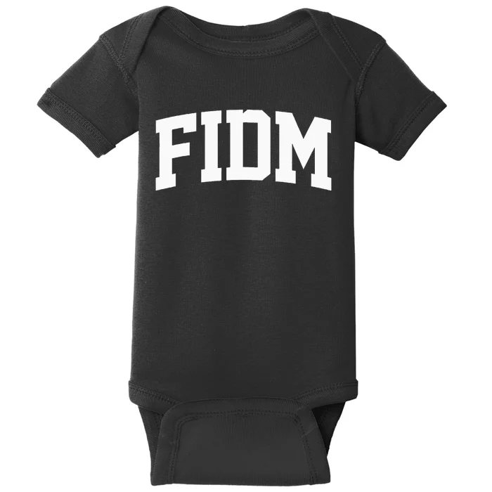 Fidm Arch Vintage Retro College Athletic Sport Baby Bodysuit