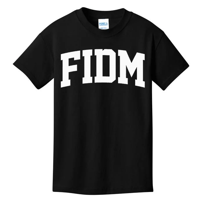 Fidm Arch Vintage Retro College Athletic Sport Kids T-Shirt