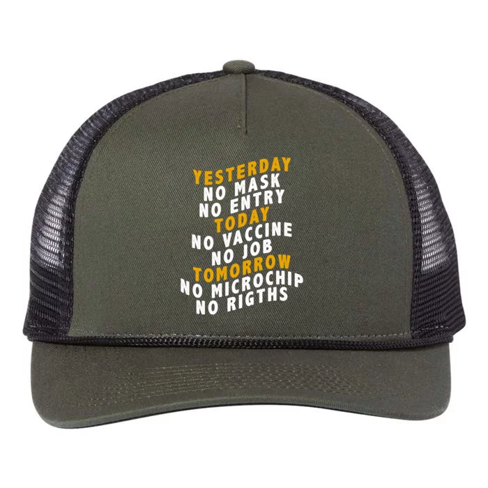 Funny Anti Vaccine Retro Rope Trucker Hat Cap