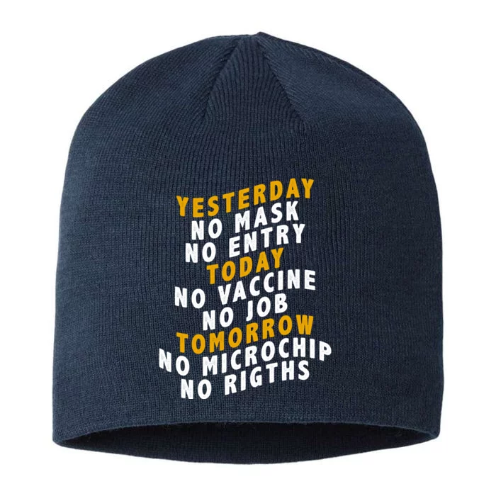 Funny Anti Vaccine 8 1/2in Sustainable Knit Beanie