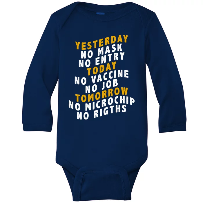 Funny Anti Vaccine Baby Long Sleeve Bodysuit