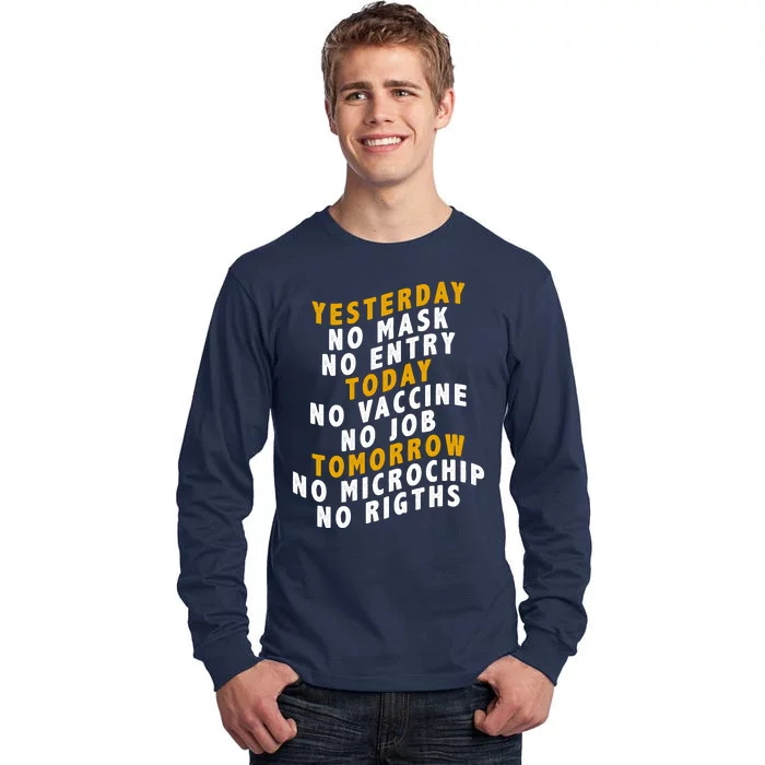 Funny Anti Vaccine Tall Long Sleeve T-Shirt