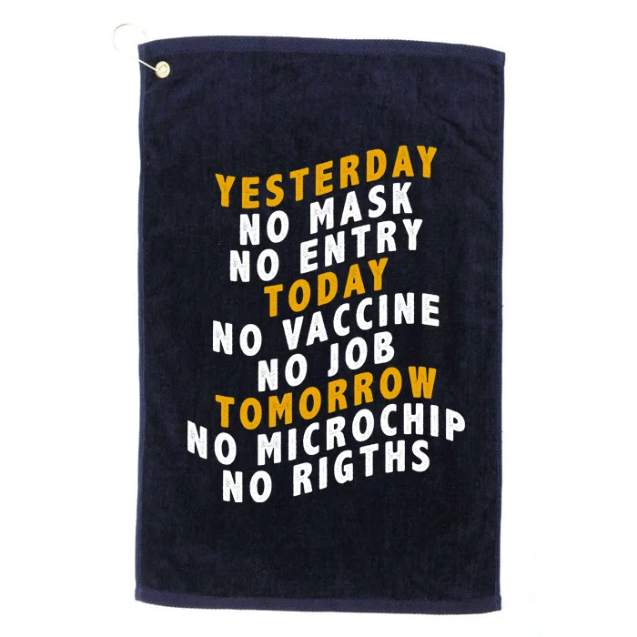 Funny Anti Vaccine Platinum Collection Golf Towel