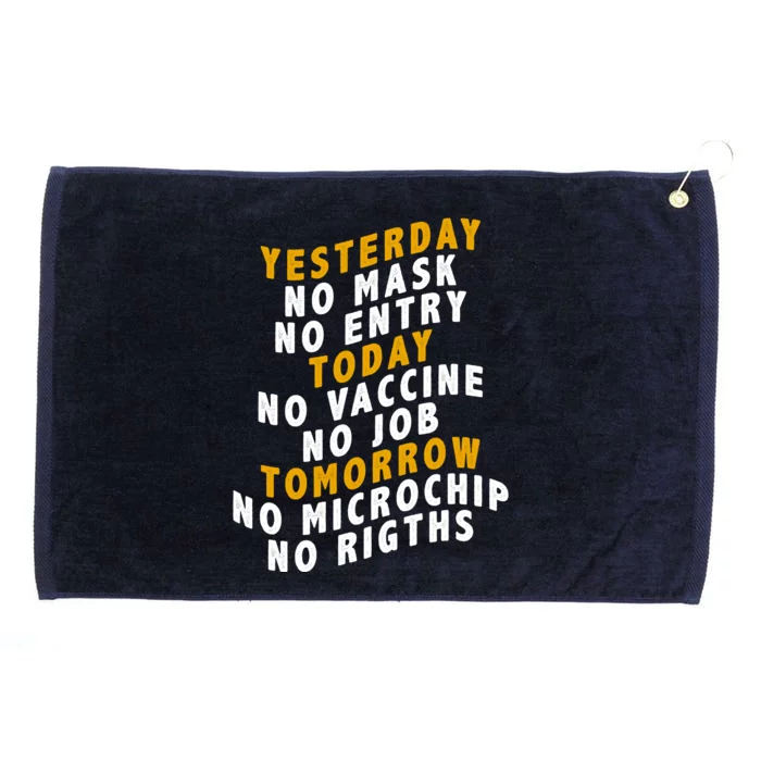 Funny Anti Vaccine Grommeted Golf Towel