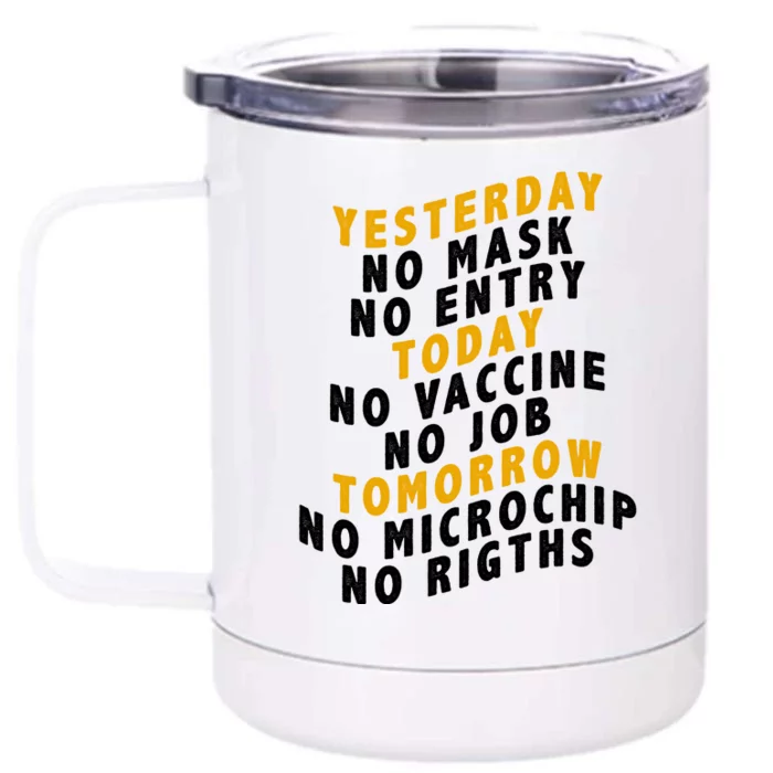 Funny Anti Vaccine Front & Back 12oz Stainless Steel Tumbler Cup