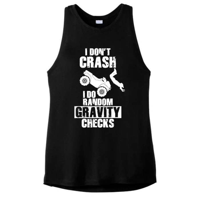 Funny All-Terrain Vehicles ATV 4-Wheeler Quad Bike Crash Ladies Tri-Blend Wicking Tank