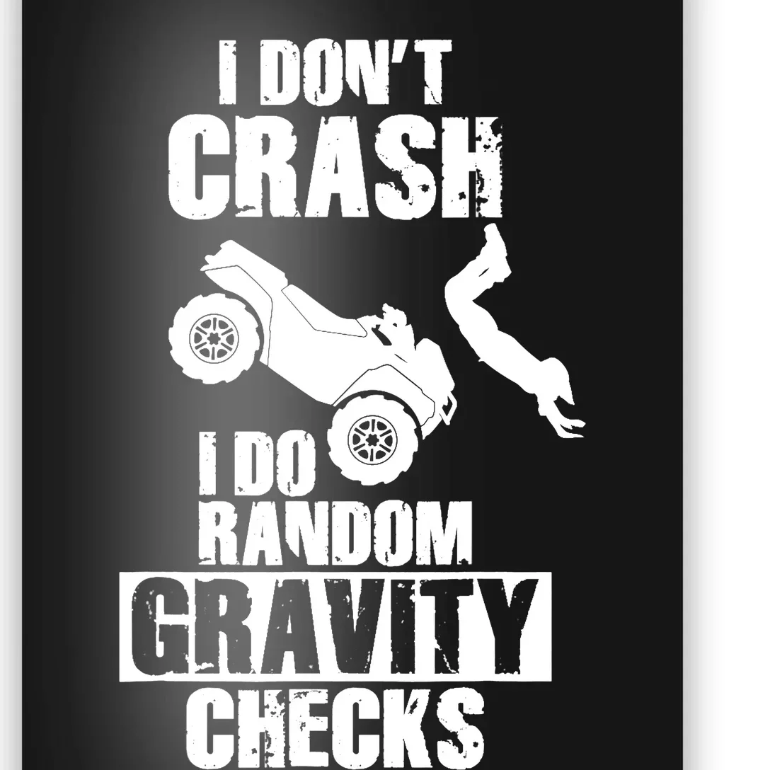 Funny All-Terrain Vehicles ATV 4-Wheeler Quad Bike Crash Poster