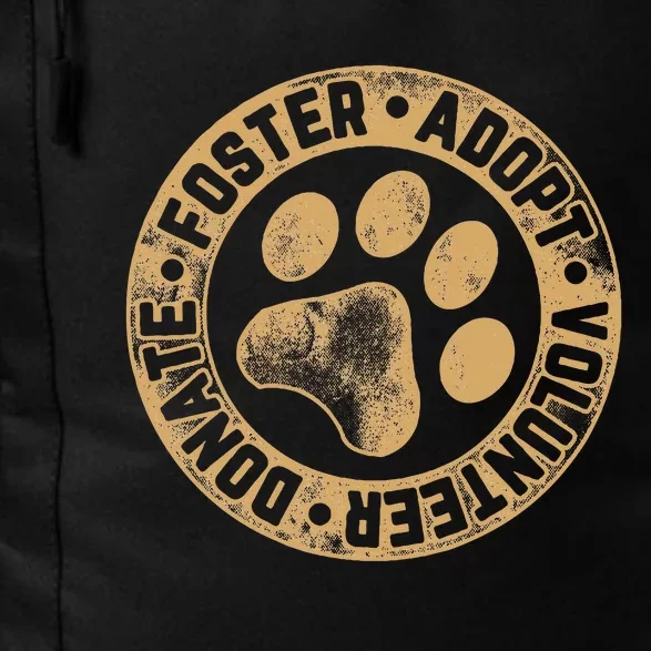 Foster. Adopt. Volunteer. Donate. Animal Rescue Dog Daily Commute Backpack