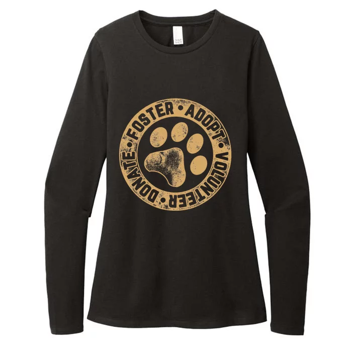 Foster. Adopt. Volunteer. Donate. Animal Rescue Dog Womens CVC Long Sleeve Shirt