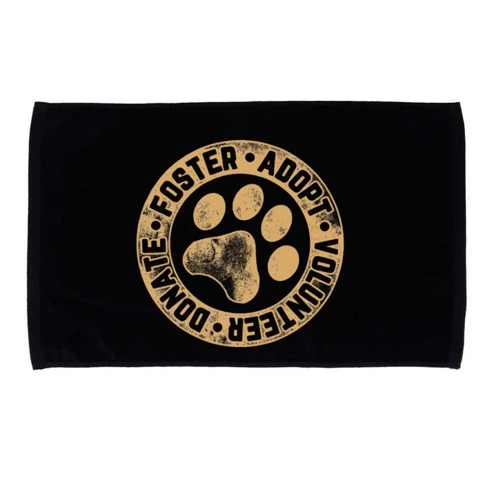 Foster. Adopt. Volunteer. Donate. Animal Rescue Dog Microfiber Hand Towel