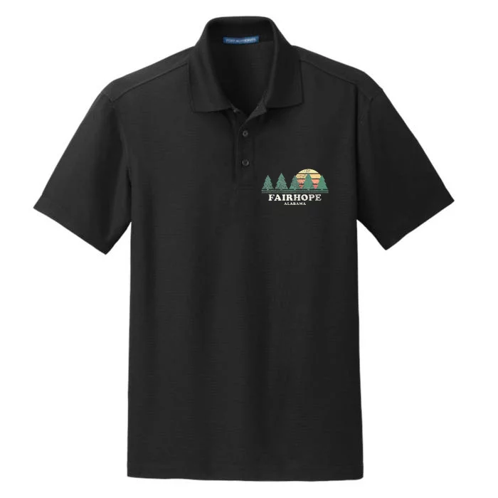 Fairhope Al Vintage Throwback Retro 70s Design Dry Zone Grid Performance Polo