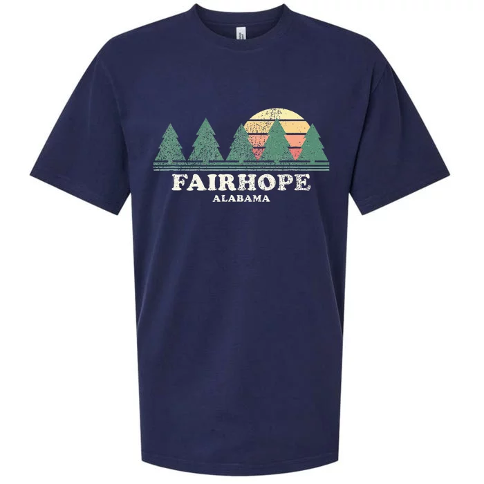 Fairhope Al Vintage Throwback Retro 70s Design Sueded Cloud Jersey T-Shirt