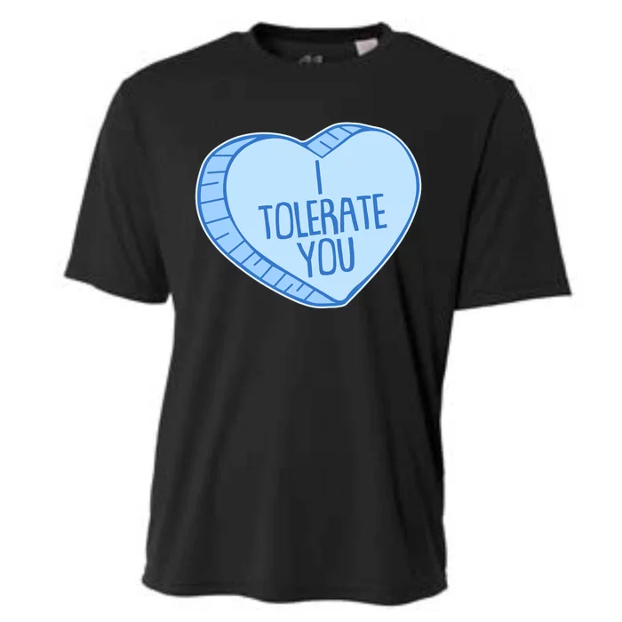 Funny Anti Valentines Day I Tolerate You Candy Heart Cooling Performance Crew T-Shirt