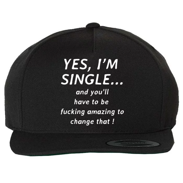 Funny Anti Valentines Day Gift Singles Awareness Day Gift Wool Snapback Cap