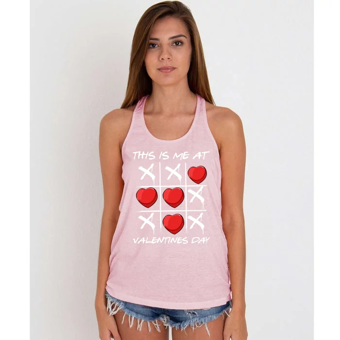 Funny Anti Valentines Day Single Awareness Gift Women's Knotted Racerback Tank