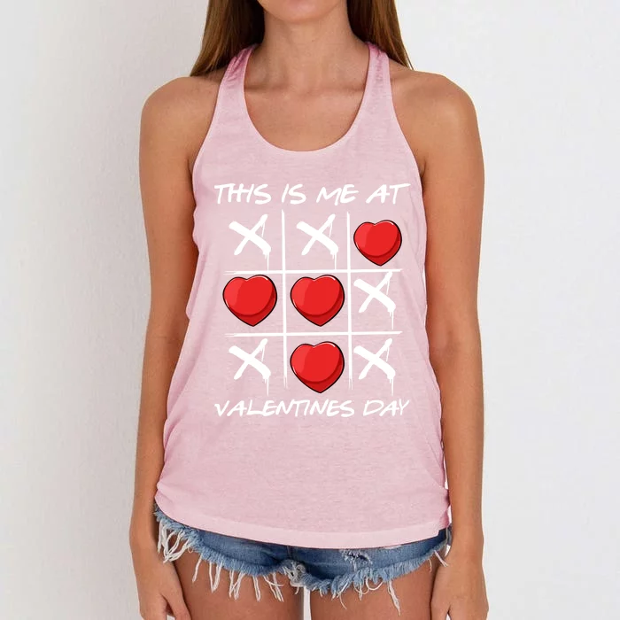 Funny Anti Valentines Day Single Awareness Gift Women's Knotted Racerback Tank