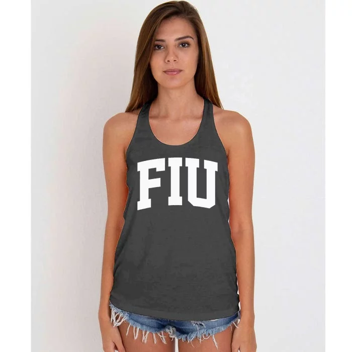 Fiu Arch Vintage College Athletic Sport Women's Knotted Racerback Tank