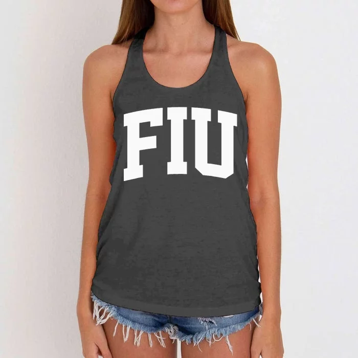 Fiu Arch Vintage College Athletic Sport Women's Knotted Racerback Tank