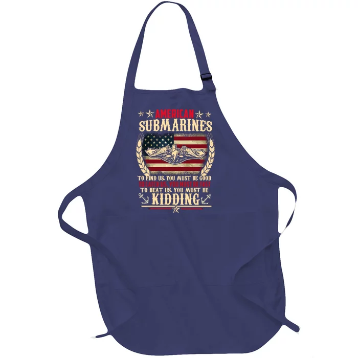 For A Veteran Submariner Full-Length Apron With Pocket