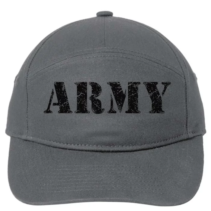 Funny Army Vintage Military Green Retro Usa Soldier Gift 7-Panel Snapback Hat