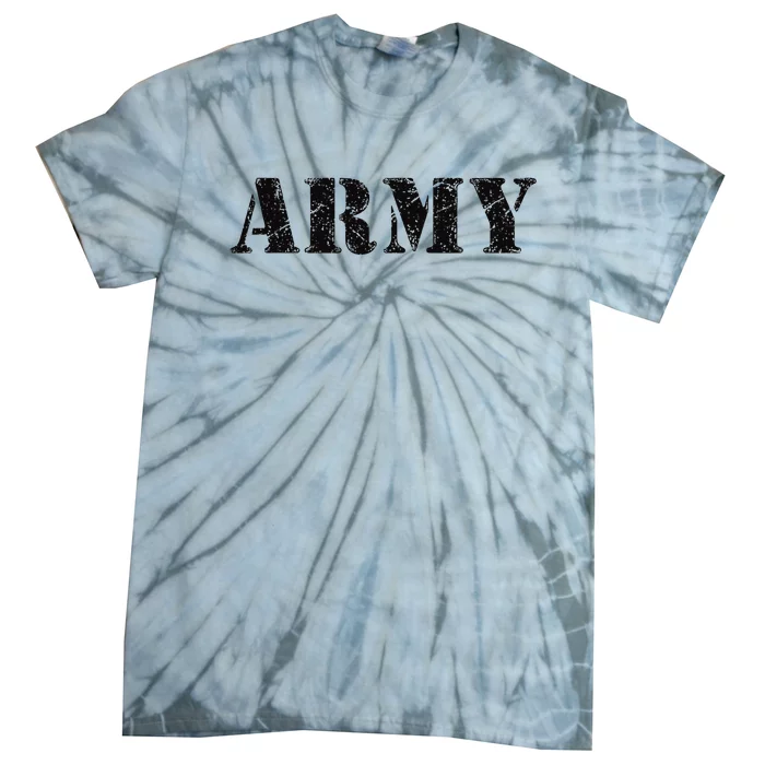 Funny Army Vintage Military Green Retro Usa Soldier Gift Tie-Dye T-Shirt