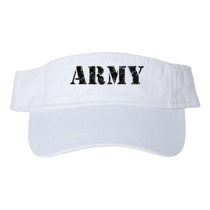 Funny Army Vintage Military Green Retro Usa Soldier Gift Valucap Bio-Washed Visor