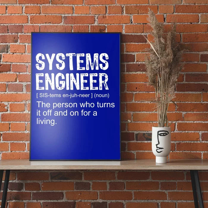 Funny Adult Vintage Definition Systems Engineer Gift Poster