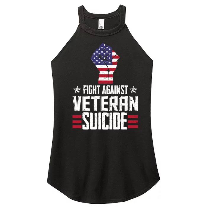 Fight Against Veteran Suicide Awareness Day Women’s Perfect Tri Rocker Tank