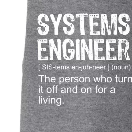 Funny Adult Vintage Definition Systems Engineer Gift Doggie 3-End Fleece Hoodie